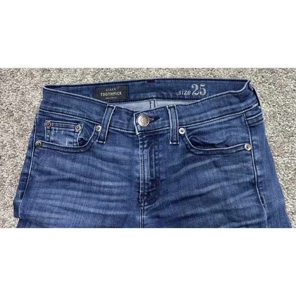 J Crew Jeans Women's Size 25 x 27 Blue Stretch Skinny b5404 low rise - Picture 1 of 10